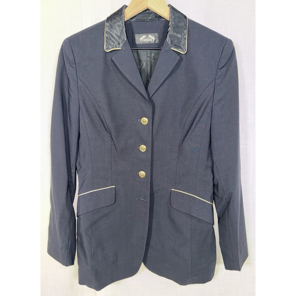 Cavalier Equestrian Horse Show Coat Jacket Women's 40 US 8 Navy Blue